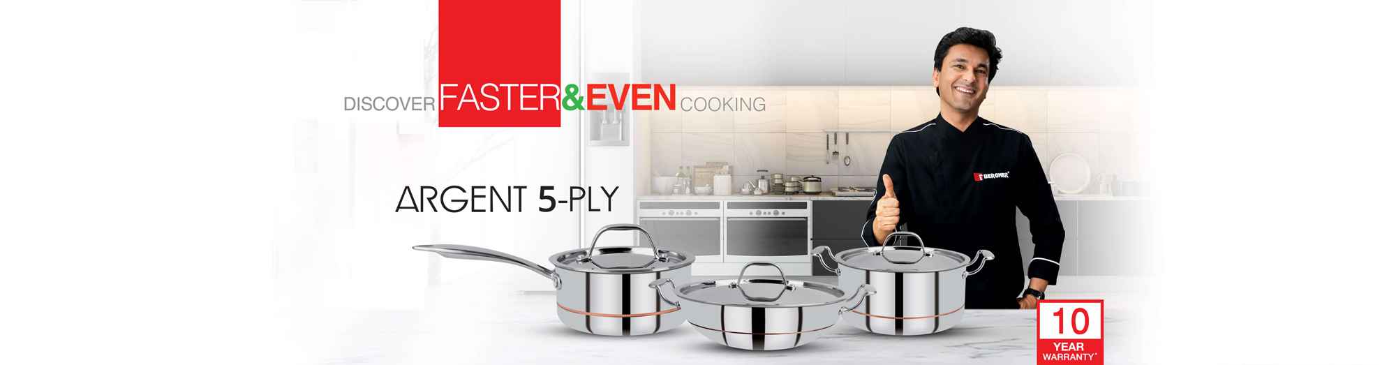 Bergner Argent 5-Ply, Stainless steel cookware set