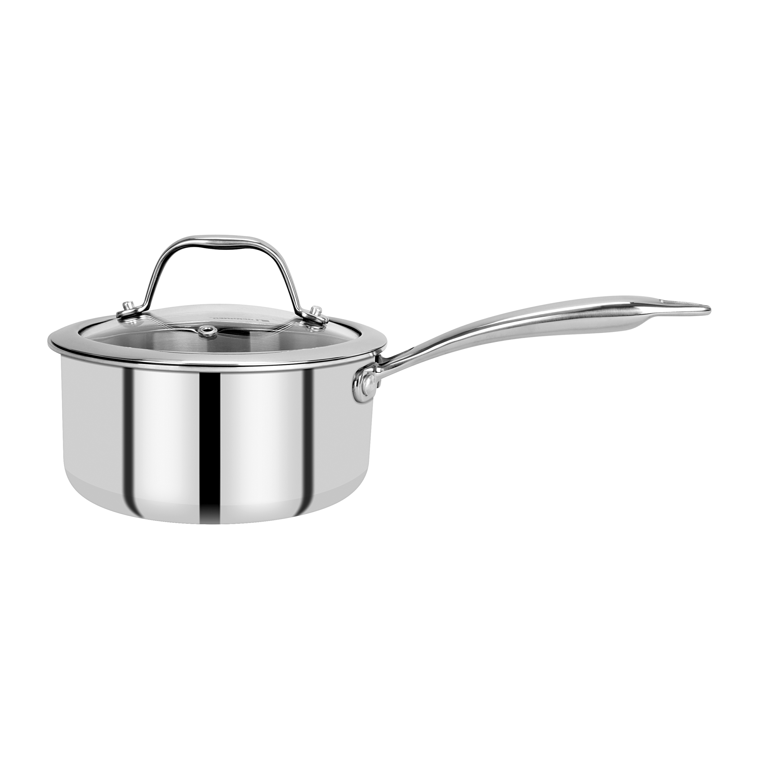 Bergner Hi-Tech Prism Saucepan with 14 cm size and 1 Ltr capacity
