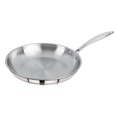 Bergner Argent Stainless Steel Frypan, Silver - 24 cm