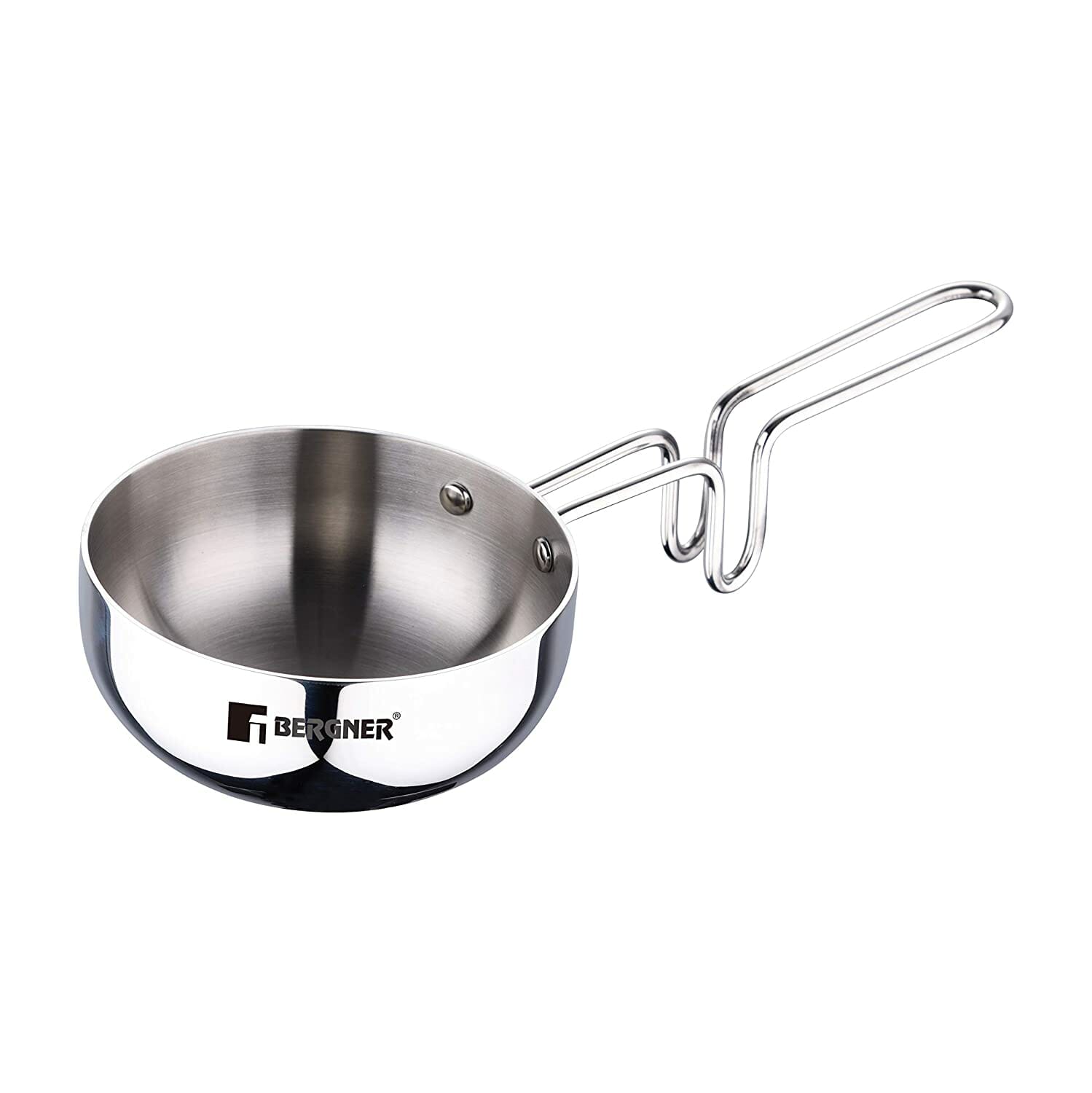 Bergner Tri-Ply Stainless Steel Silver – 12 cm Tadka Pan
