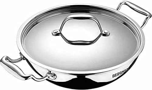 Bergner Argent Stainless Steel 20cm Silver Fry Pan and Wok