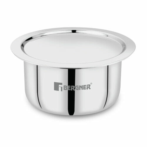 Bergner Tripro 16 cm Silver Triply Stainless Steel Tope with Stainless Steel Lid