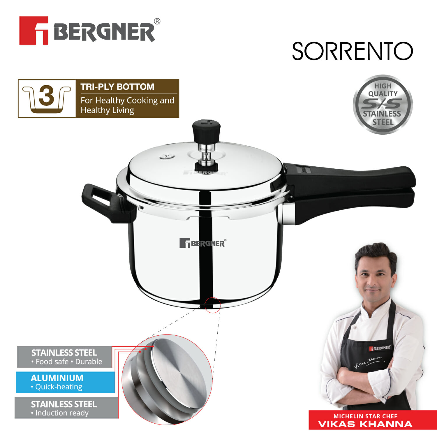 5 Liters Stovetop Pressure Cooker YT52 - ShopiPersia