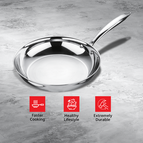 Faster cooking, healthy lifestyle & extremely durable Stainless steel cookware Online